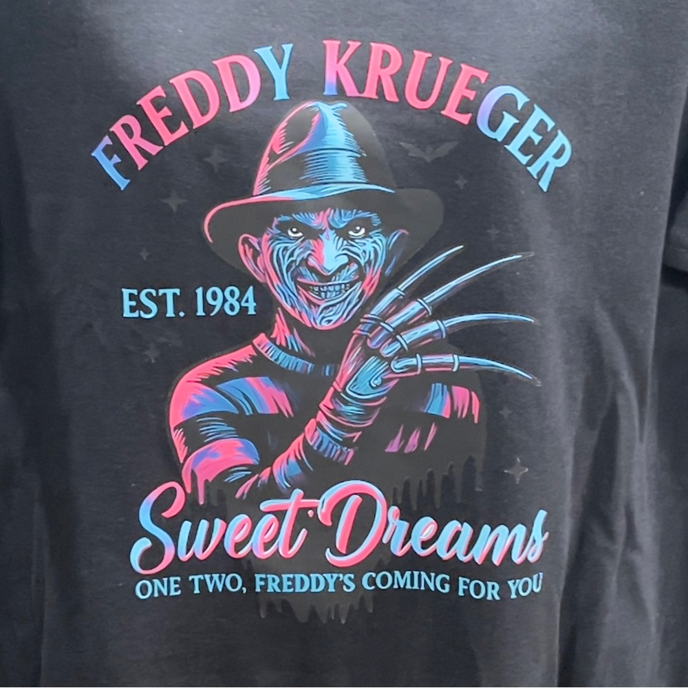 Custom black light activated Freddy Krueger Graphic Tee